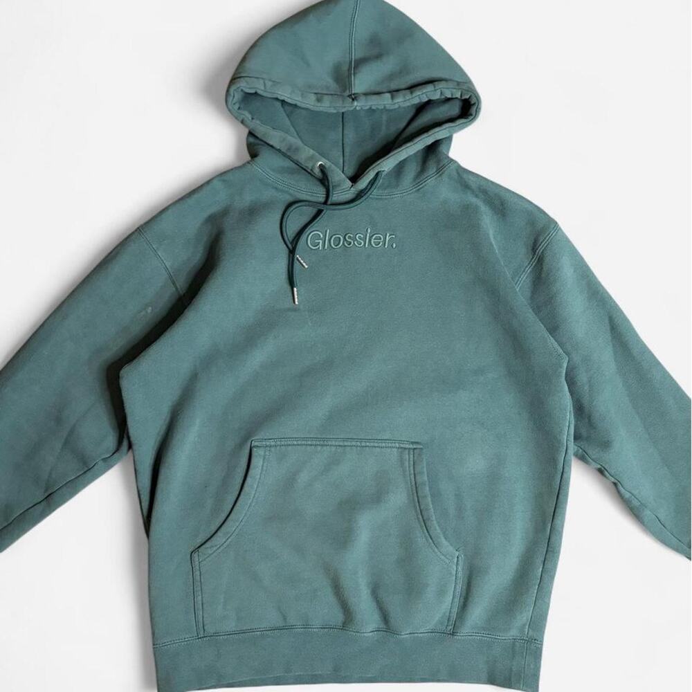 Glossier teal hoodie - size medium
